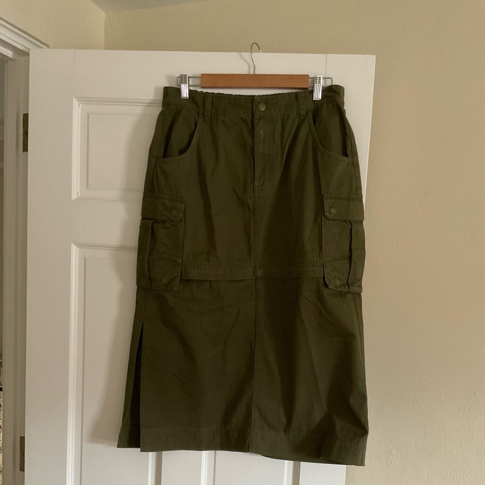 Madewell Dark Green Midi/Mini Skirt